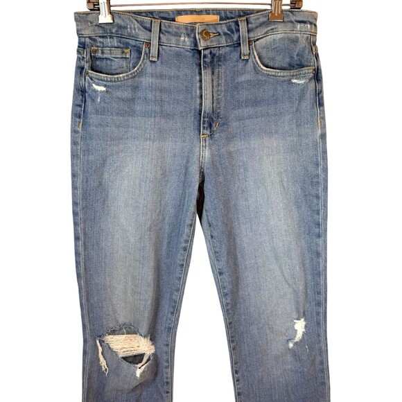 Joe's Jeans Women's 28 The Milla High Rise Straight Ankle Distressed Light Wash‎ - Picture 3 of 16